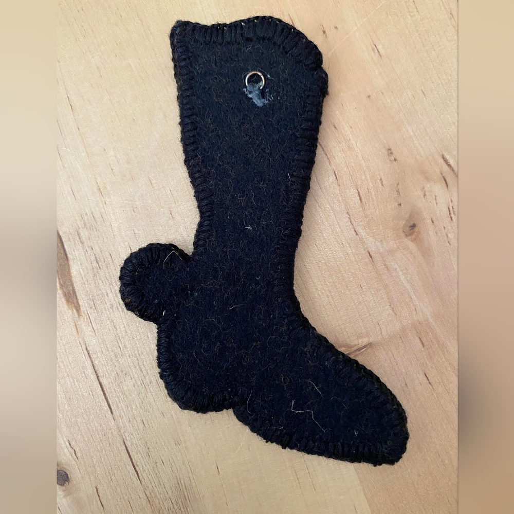 Pendleton Wool Handmade Cowboy Boot Ornament - Picture 2 of 2